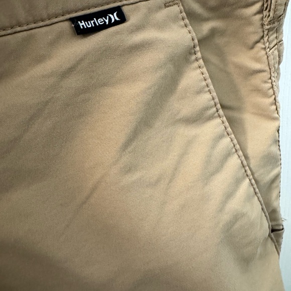 Hurley Shorts Nike Dri Fit Performance Beige Flat Stretch Mens Size 36 - Picture 7 of 7
